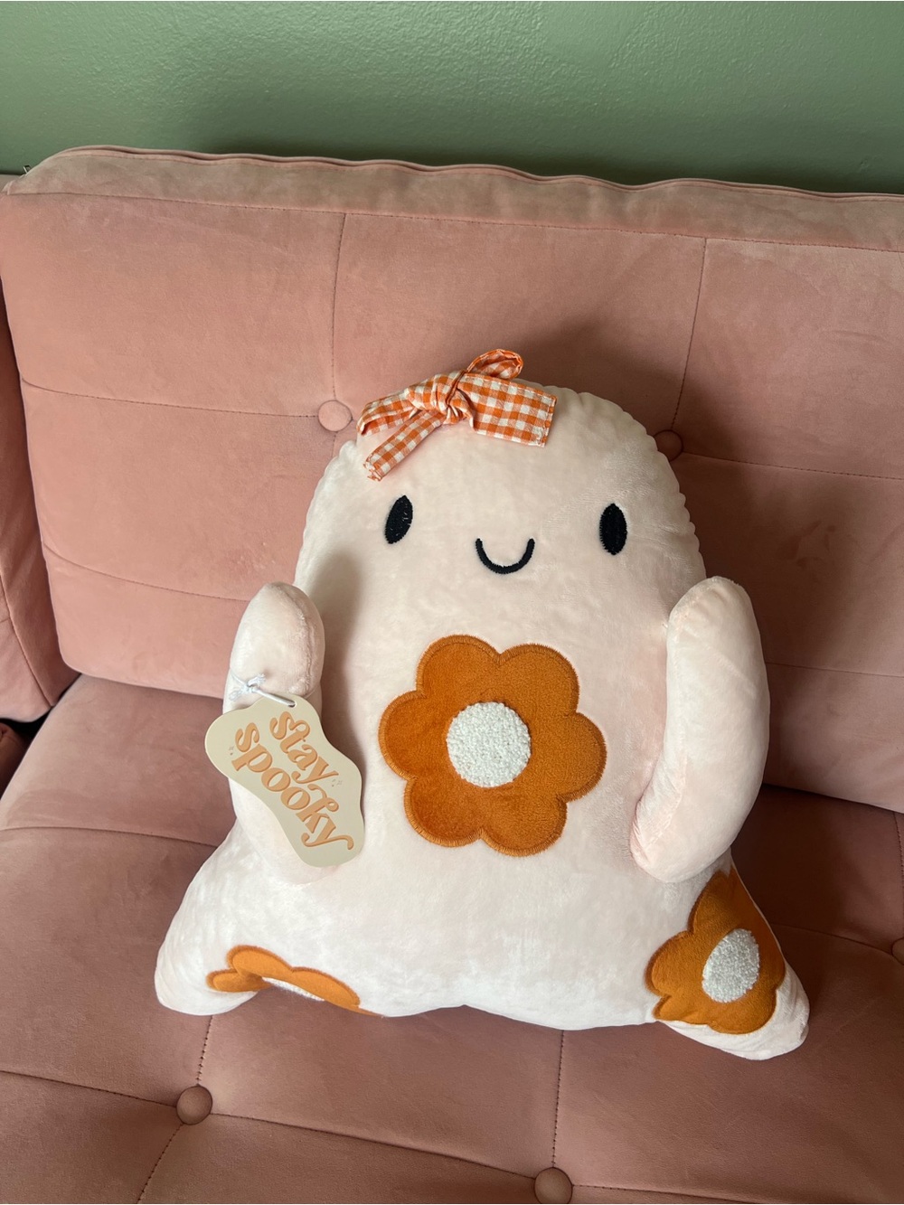 NWT! Floral Ghost Girl Accent Pillow
